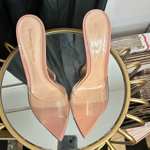 Gianvito Rossi Elle 100mm Plexi Heels - Picture 3 of 8